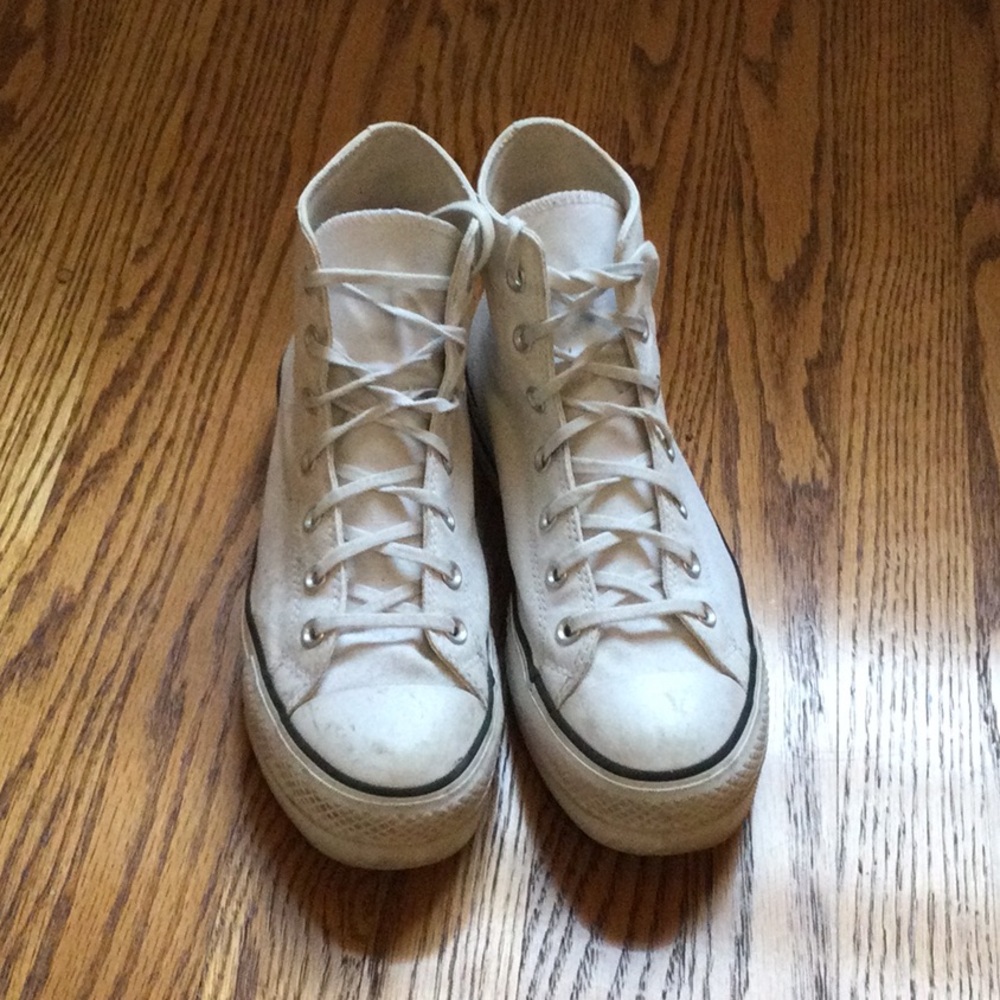 White Platform Converse